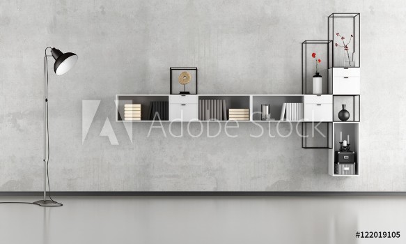 Bild på Black and white minimalist lounge